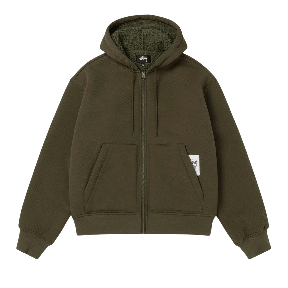 Stussy Bonded Sherpa Hoodie Green