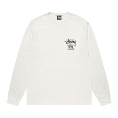 Stussy Classic Gear Long-Sleeve T-Shirt Pigment Dyed Natural