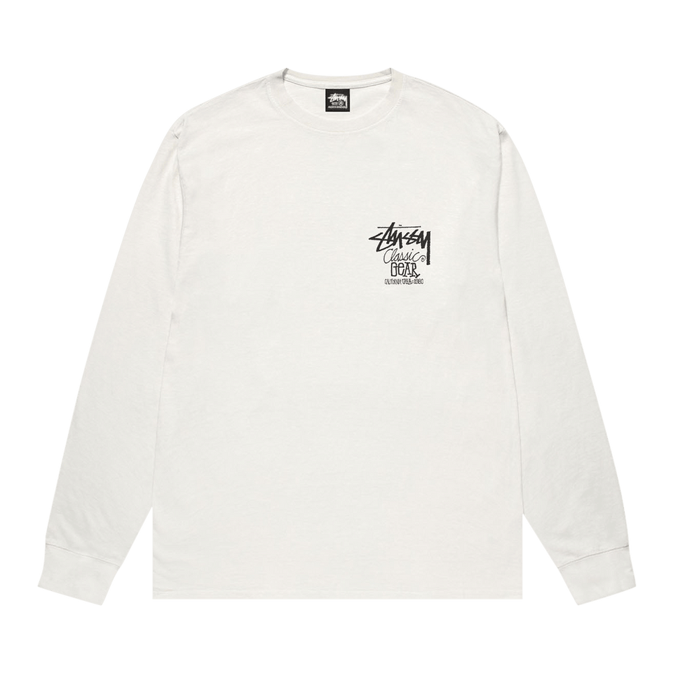 Stussy Classic Gear Long-Sleeve T-Shirt Pigment Dyed Natural