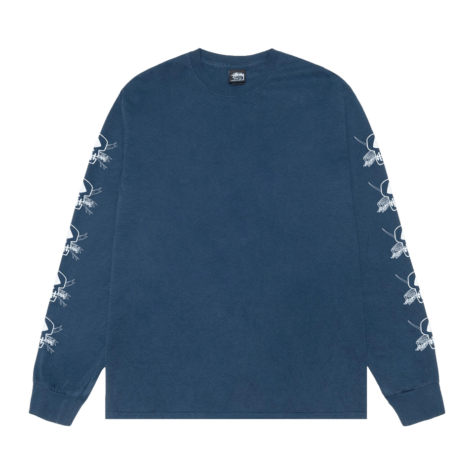 Stussy Pigment Dyed Foils Long-Sleeve T-Shirt Navy