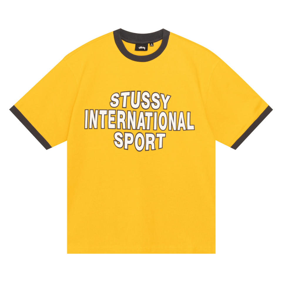 Stussy Sport Ringer T-Shirt Gold
