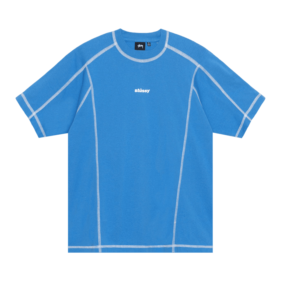Stussy Wave Shorts-Sleeve Crew Blue