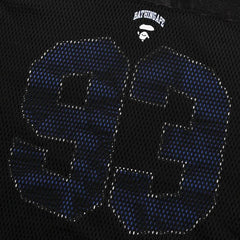 Bape Multi Logo Layered Sleeves Relaxed Fit Football Jersey Black