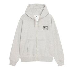 Stussy x Nike Fleece Zip Hoodie Grey Heather