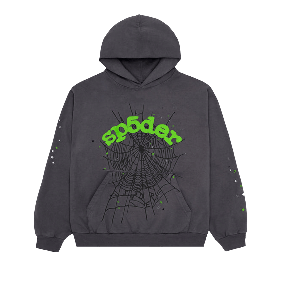 SP5DER Wait Web Hoodie Slate Grey