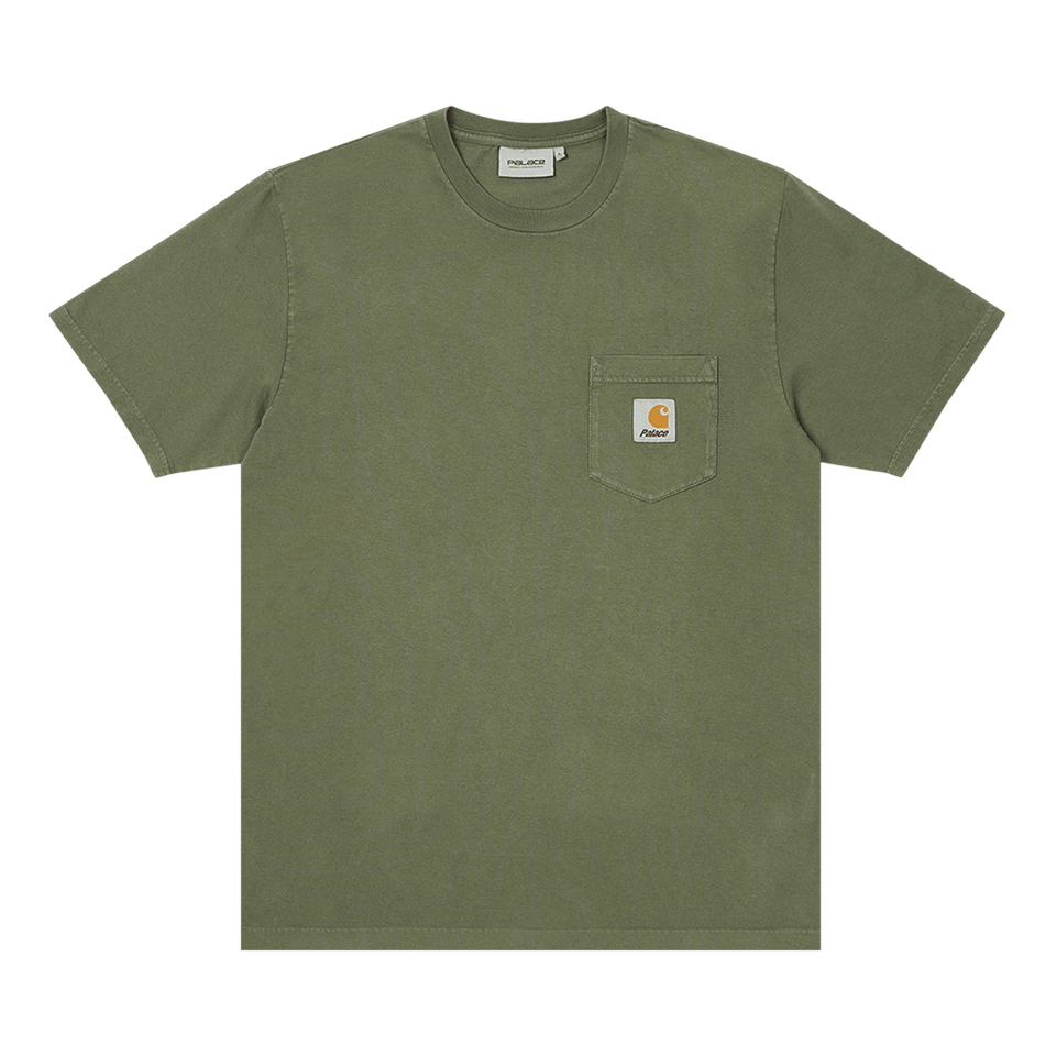 Carhartt WIP x Palace Shorts-Sleeve Pocket T-Shirt Dollar Green