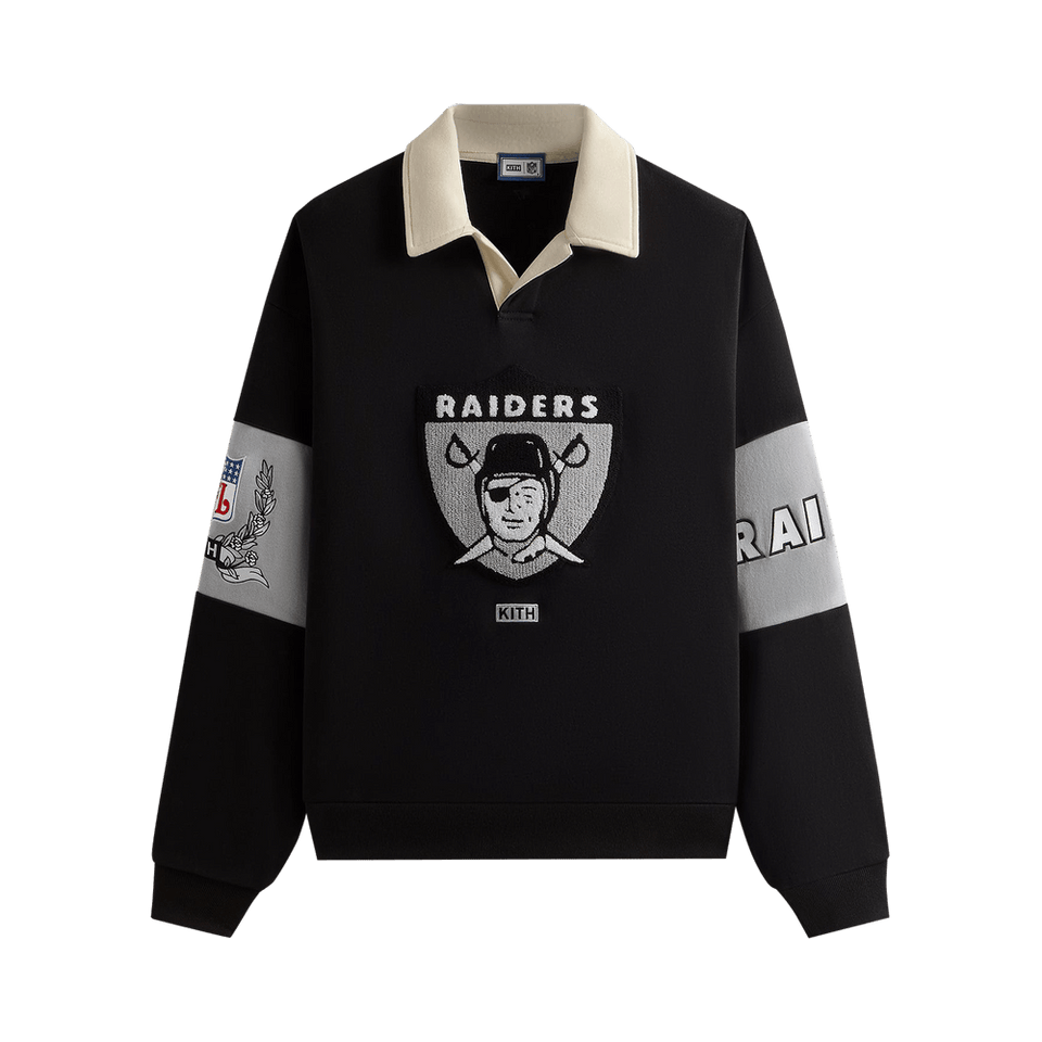 Kith & '47 for the NFL: Raiders Nelson Collared Pullover Black