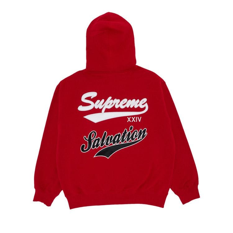 Supreme Salvation Zip Up Hoodie Red