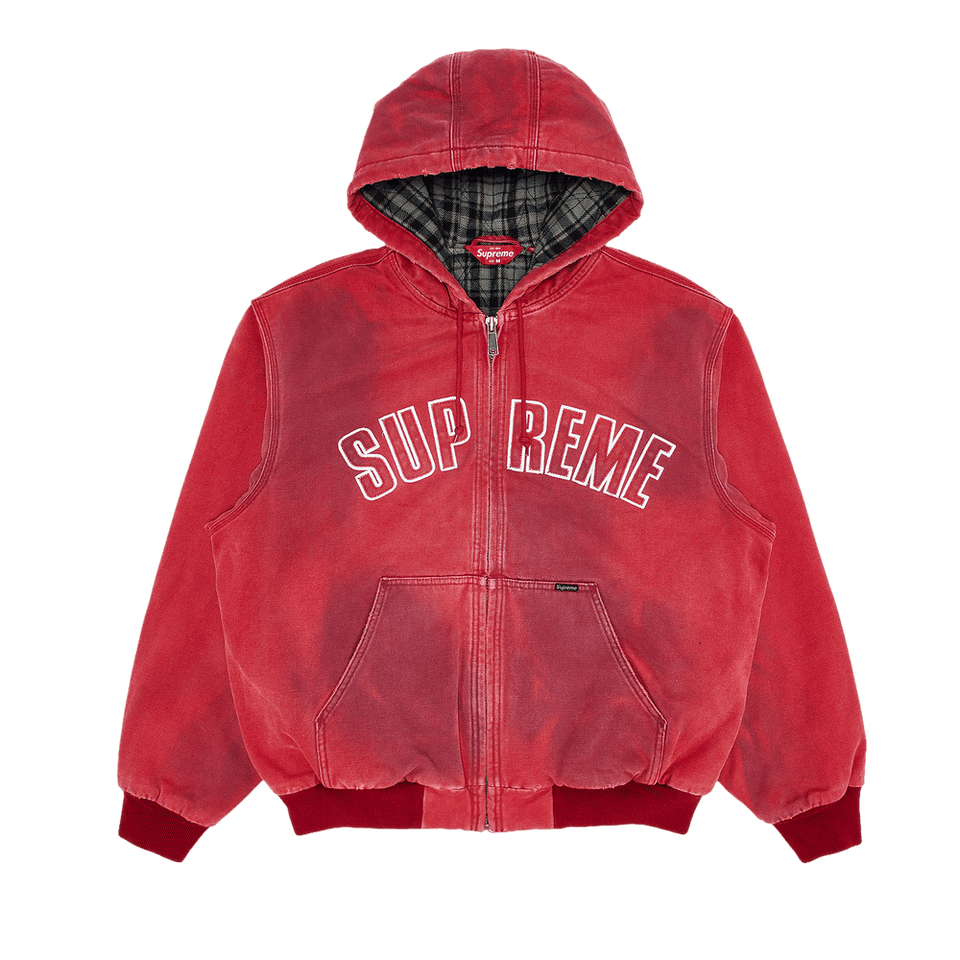 Supreme Reflective Arc Hooded Work Jacket Red