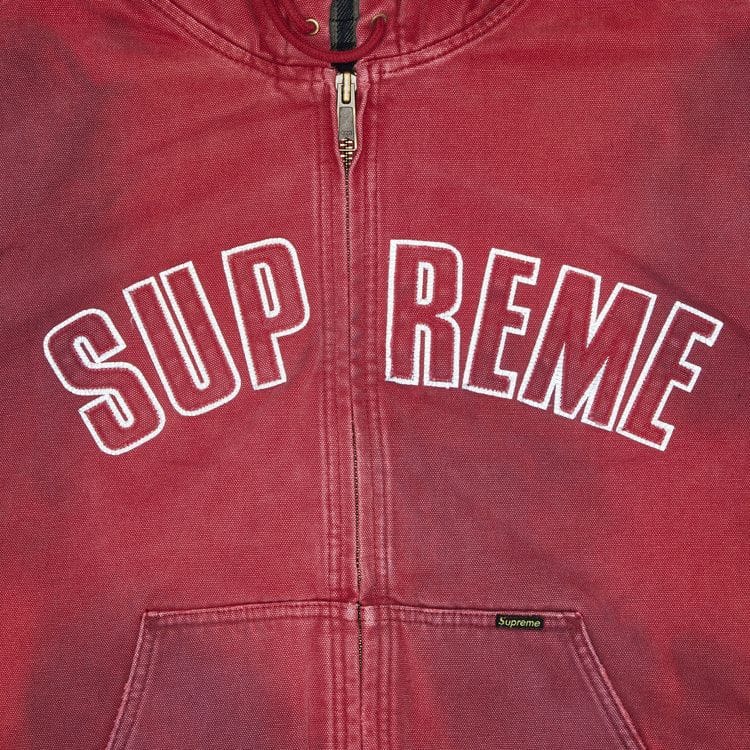 Supreme Reflective Arc Hooded Work Jacket Red