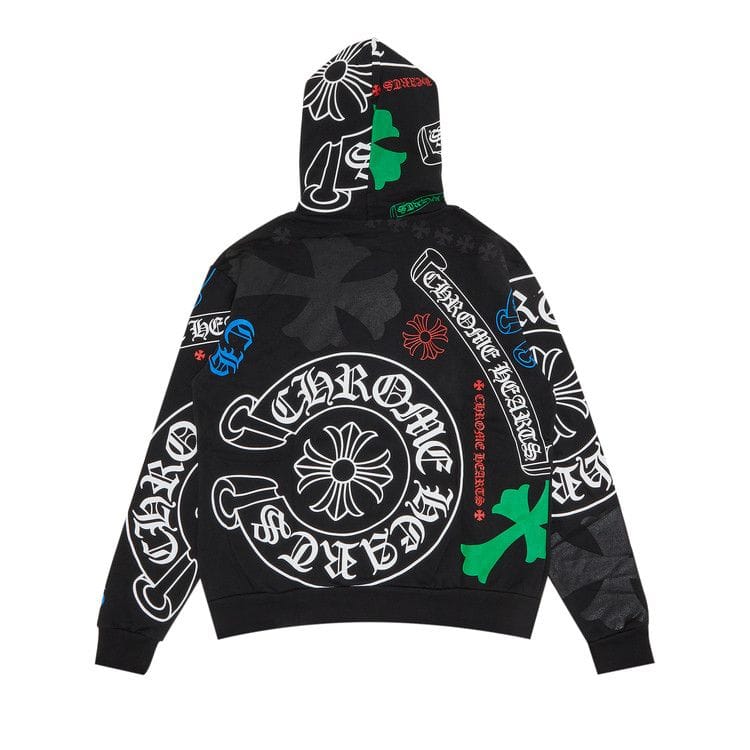 Chrome Hearts Stencil Hoodie Black/Multicolor