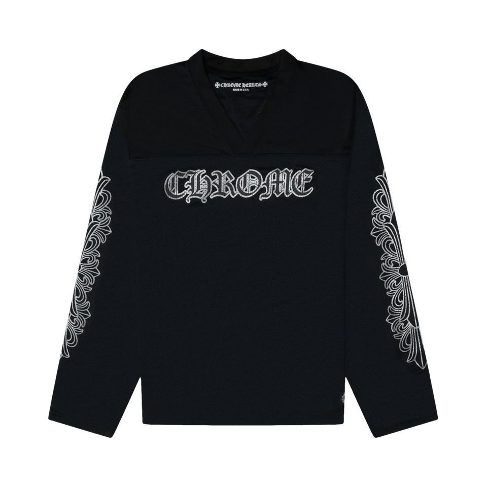 Chrome Hearts Stadium Mesh Long sleeve Jersey Black/Gray