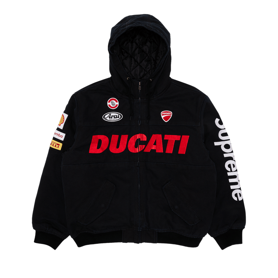 Supreme x Ducati Hooded Racing Jacket Black