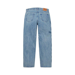 Supreme Inset Logo Jean Washed Blue
