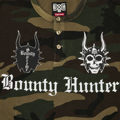 Supreme x Bounty Hunter Thermal Henley Long-Sleeve Top Woodland Camo