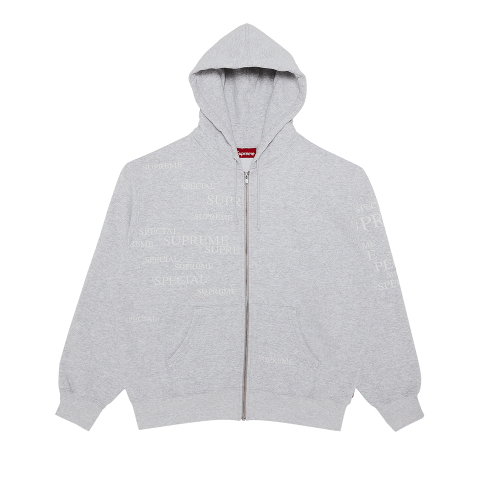 Supreme Special Zip Up Hoodie Ash Grey