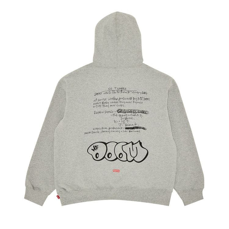 Supreme MF DOOM Hoodie Heather Grey