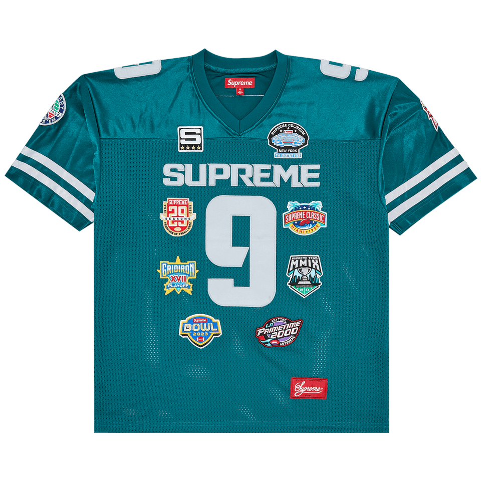 Supreme Championships Embroidered Football Jersey Dark Teal