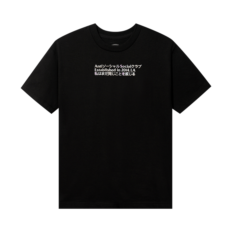 Anti Social Social Club Temporary Memory Pink T-Shirt Black