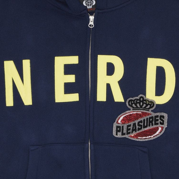 Pleasures x N.E.R.D. Zip Up Hoodie Navy
