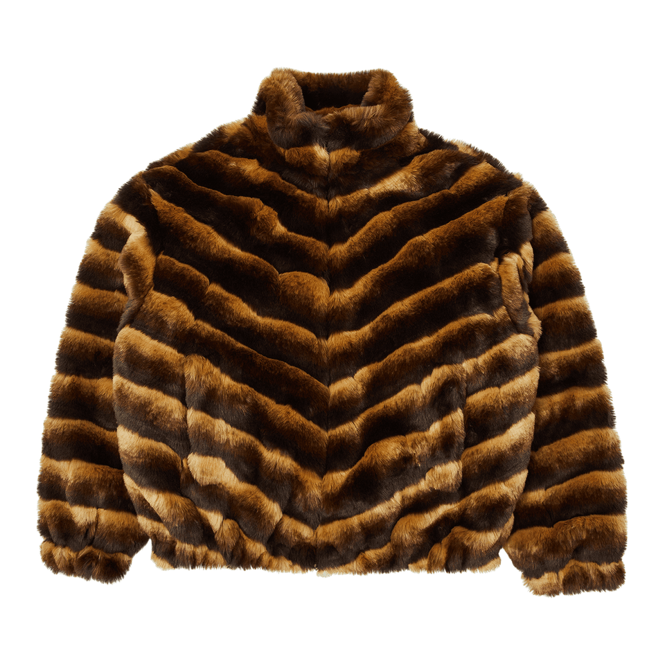 Supreme Faux Fur Jacket Brown