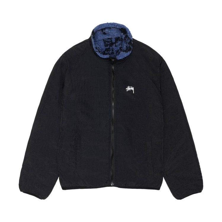 Stussy Sherpa Reversible Printed Jacket Blue
