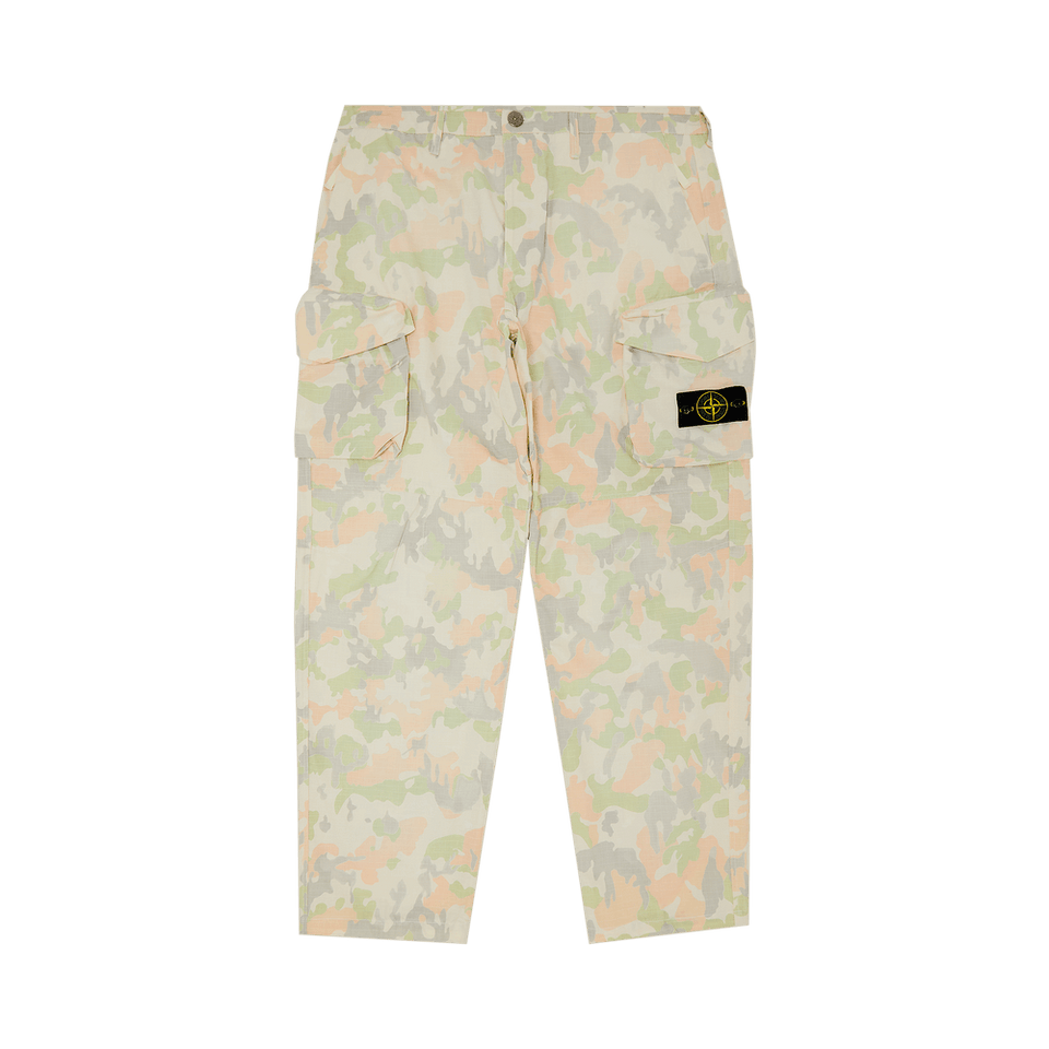 Supreme x Stone Island Reactive Ice Camo Ripstop Cargo Pant Tan