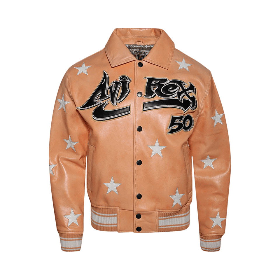 Hellstar A2 Leather Jacket Orange