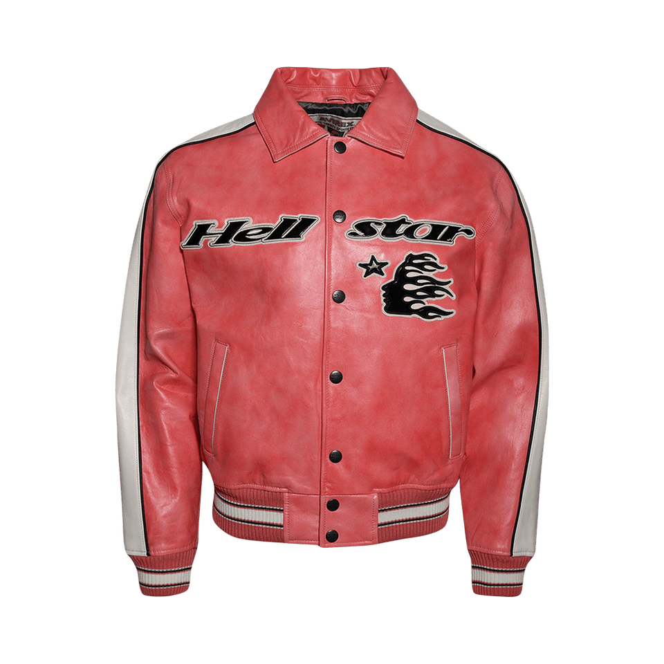 Hellstar All Star Leather Jacket Red