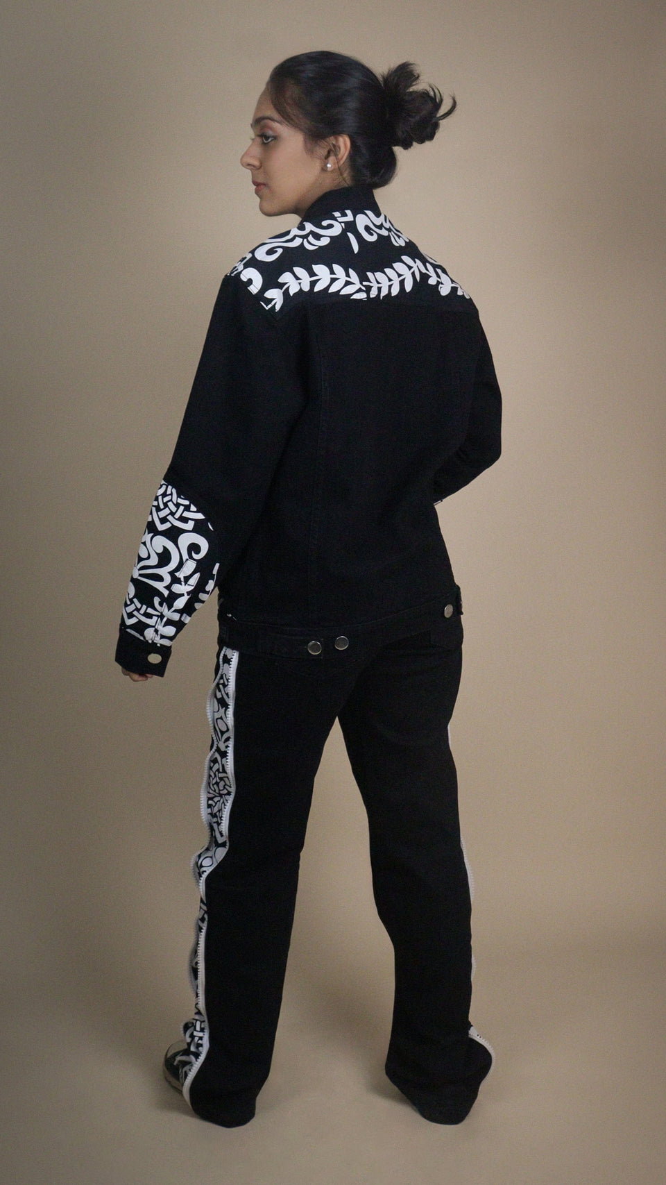 PATCHWORK DENIM BLACK WOMEN'S JACKET [50/50 LIMITED EDITION]