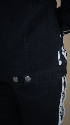 PATCHWORK DENIM BLACK WOMEN'S JACKET [50/50 LIMITED EDITION]