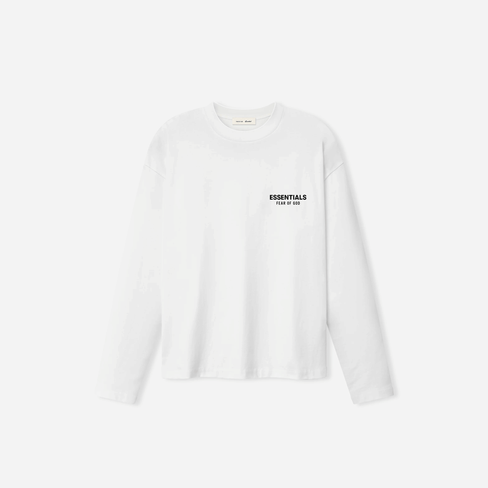 Fear Of God Essentials SS26 Classic Long Sleeve T-Shirt Bright White