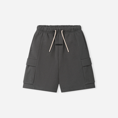 Fear Of God Essentials Kids Fleece Cargo Basketball Short Iron Grey