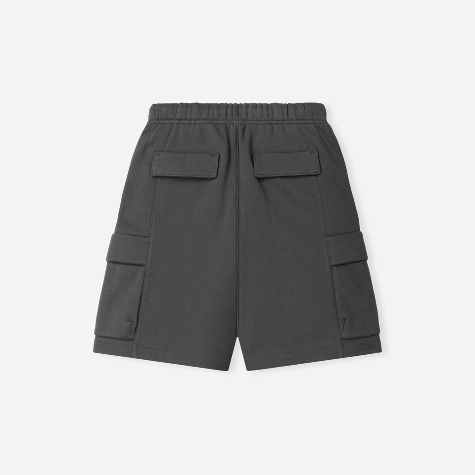 Fear Of God Essentials Kids Fleece Cargo Basketball Short Iron Grey
