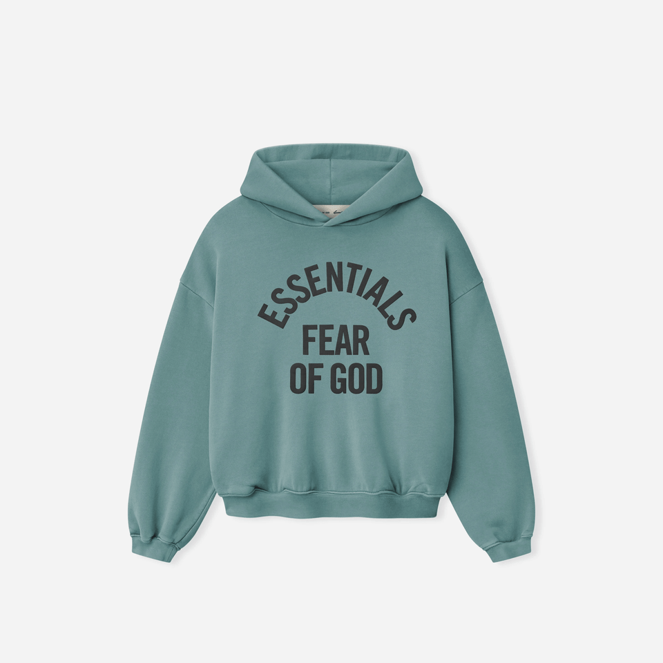 Fear Of God Essentials Kids Campus 90s Hoodie Faded Coastal