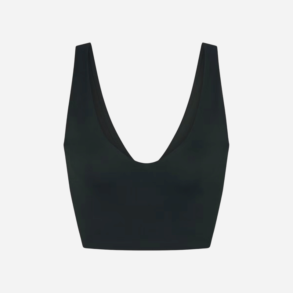 Nike X Skims Matte V-Neck Long-Line Bra Dark Teal