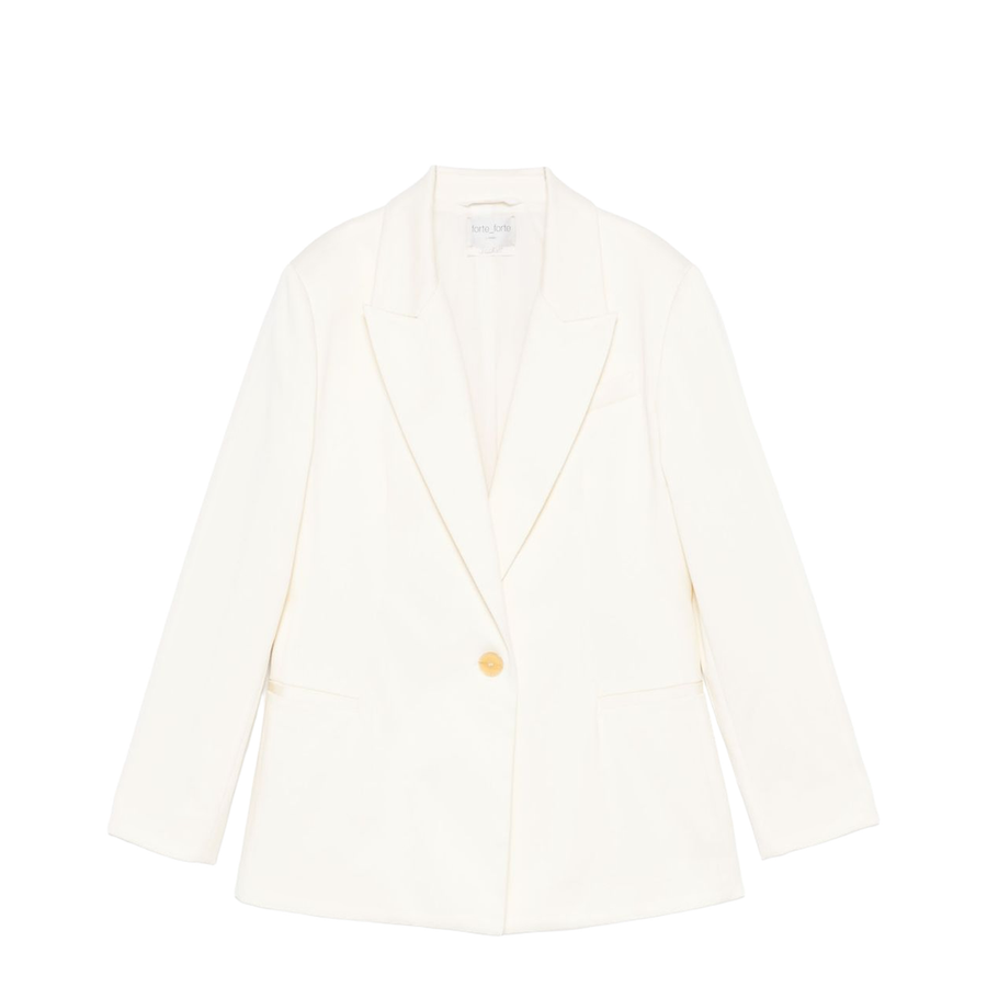 Cotton Single-Breasted Blazer Jacket
