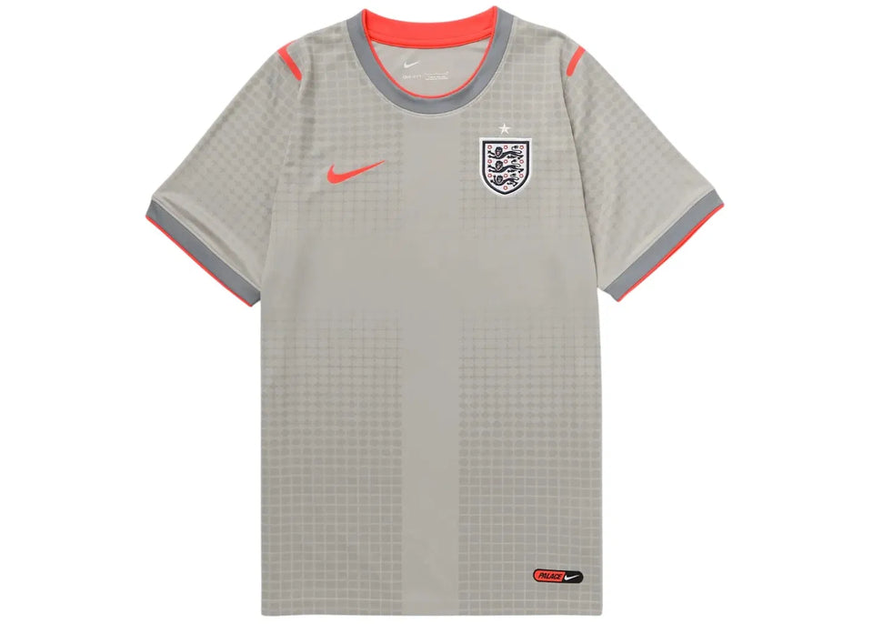Nike England x Palace Academy Pro 2026 Football Jersey Pewter Grey/Bright Crimson