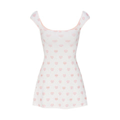 Logo Pointelle Mini Dress