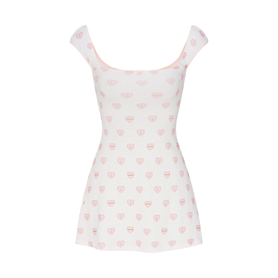 Logo Pointelle Mini Dress