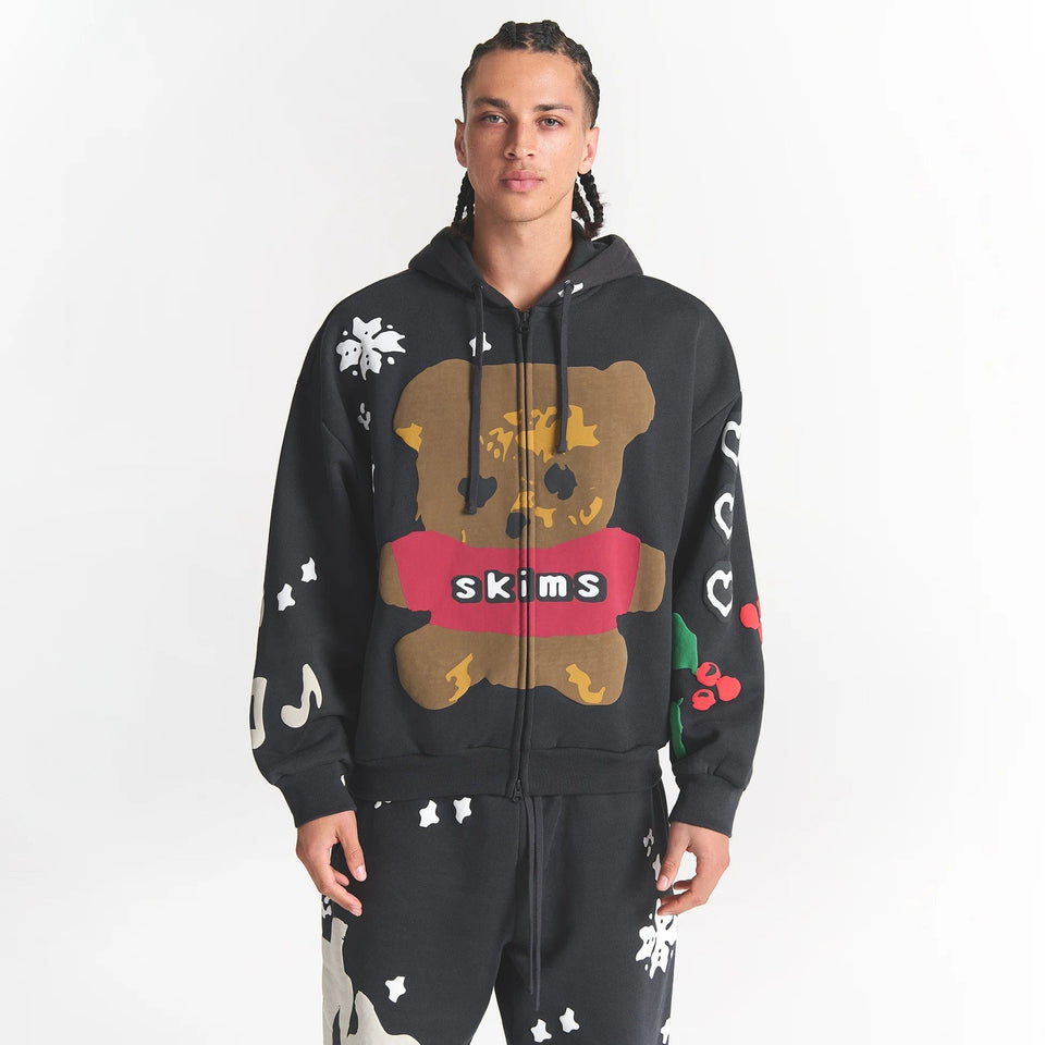 Cactus Plant Flea Market X Skims Heavyweight Fleece Relaxed Zip Up Hoodie