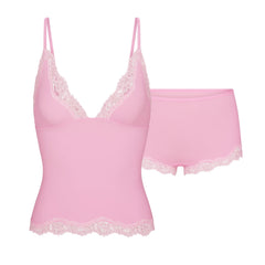 Fits Everybody Lace Triangle Cami and Boy Short Set