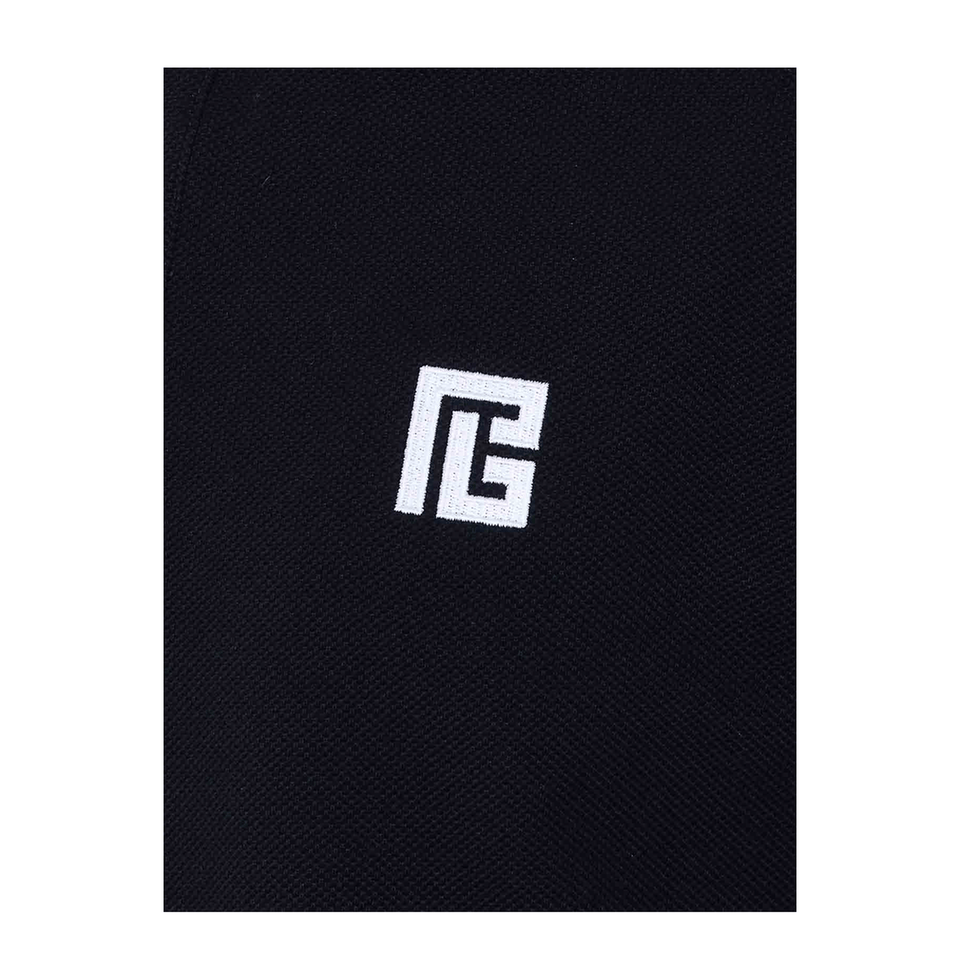 Embroidered Logo Polo - Black