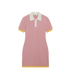 Pink Polo Dress with FF Jacquard