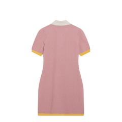 Pink Polo Dress with FF Jacquard