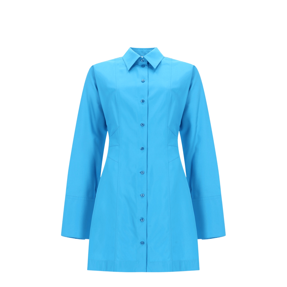 Light Blue Technical Viscose Dress