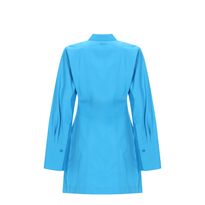 Light Blue Technical Viscose Dress
