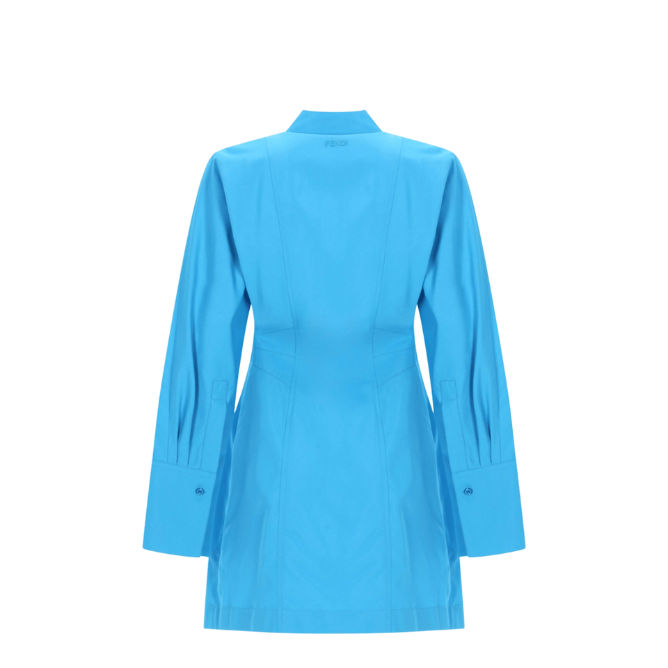 Light Blue Technical Viscose Dress