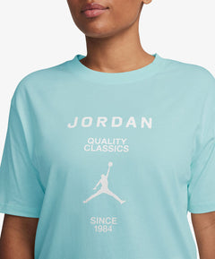 JORDAN GIRLFRIEND T-SHIRT { LIGHT DEW/WHITE