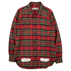 OFF WHITE SPRAY PAINT FLANNEL SHIRT RED